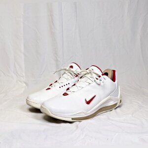Vintage Y2K Nike Air Red White Leather Low Top Sneakers~13~